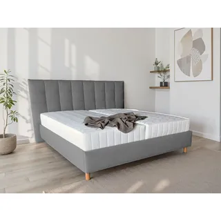 COLLECTION AB Polsterbett »CLASSIC Scandi erhältlich in der Breite 180x200cm« 3 Varianten: Rahmen, Rahmen + Rost oder Komplett-Set mit King-Matratze
