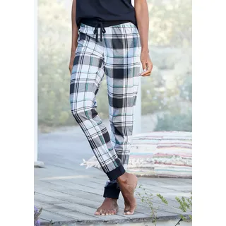 Vivance Dreams by Lascana Pyjamahose mit Allover-Druck, schwarz, weiß, kariert