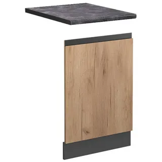 Vicco Unterschrank Frontblende R-Line 45 x 0 x 0 cm Goldkraft Eiche/Anthrazit