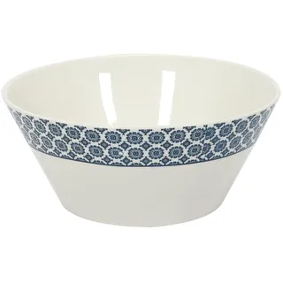 HOME DECO FACTORY – KA4866 – Saladier Cottage aus Porzellan in Blau, Tischkunst, Geschirr, Schüssel – Becher und Tasse