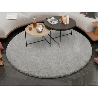 OCI DIE TEPPICHMARKE MONTIS Hochflorteppich Ø 160 cm Hellgrau