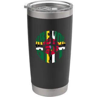 Flagge Dominica XXL Doppelwandiger Edelstahl-Thermobecher