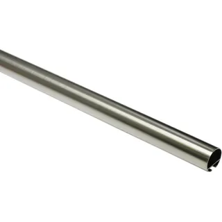 GARDINIA Vorhangstange Windsor 1-läufig Ø 25 mm 200 cm Silber/Weiß