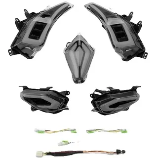 Motorrad-LED-Blinker, Vorder- und Rückbremsleuchte, TMAX530 Zubehör, SMOKE SET