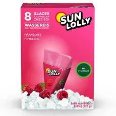 Sun Lolly Wassereis, Himbeere, 8 x 60 ml