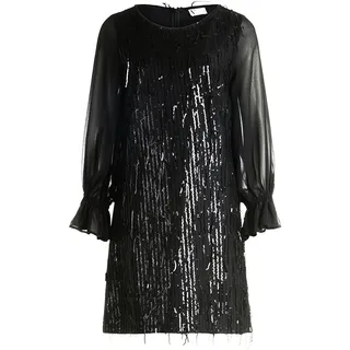 Cocktailkleid VERA MONT "Cocktailkleid im Glitzer-Look", Damen, Gr. 38, EURO, schwarz, Obermaterial: 95% Polyester PES. 5% Elasthan EL., Kleider Cocktailkleid