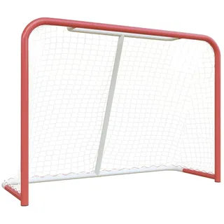 vidaXL Hockeytor mit Netz Rot & Weiß 153x60x118 cm Stahl & Polyester - Rot