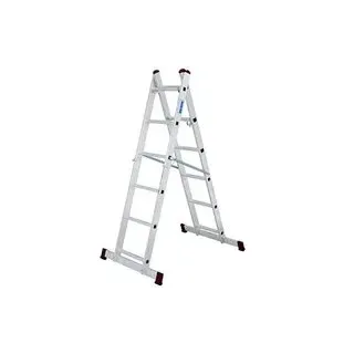 KRAUSE Vielzweckleiter CORDA silber 2x 6 Sprossen, H: 168,0 cm
