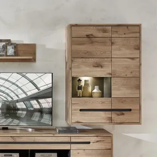 Innostyle Hängevitrine Bellano 90 x 38 x 126 cm Braun