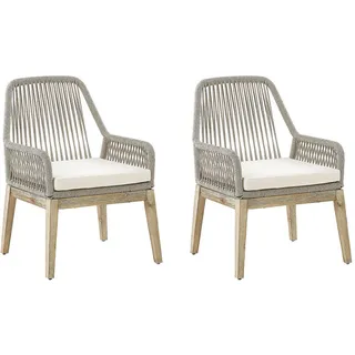 Beliani Gartenstuhl 64 x 71 x 89 cm beige 2 St.