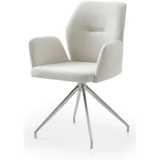 SalesFever Armlehnstuhl Strukturstoff beige