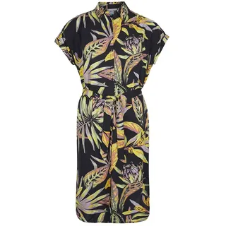 O ́neill Cali Beach Kurzarmkleid - Black Tropical Flower - L