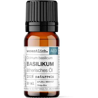wesentlich. Basilikum Öl 10 ml | 100% naturreines, ätherisches Öl (Ocimum Basilicum) für Aromatherapie, Diffuser & Duftlampe