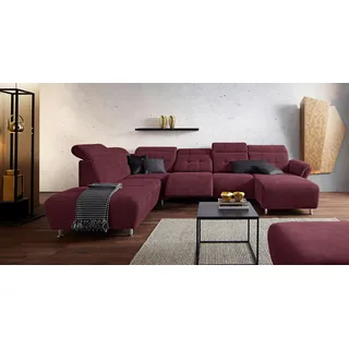 Places of Style Wohnlandschaft »Manhattan U-Form«, 2 Sitze mit elektrischer Relaxfunktion, verstellbare Armlehnen PLACES OF STYLE chianti