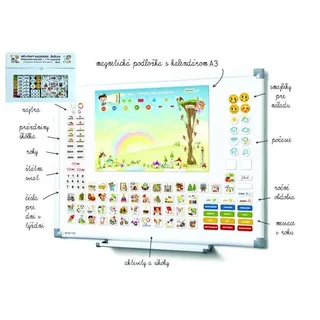 TEDDIES s.r.o. - Kalender magnetisch - Kinderzimmer 114pcs Magnete in Karton 45x32x1cm SK Version