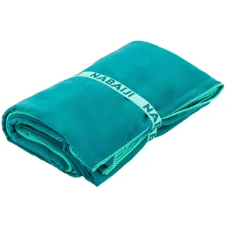 Nabaiji Mikrofaser Handtuch L GRÜN Reisen Badetuch Sport Schwimmen Wandern Schnelltrocknende Tücher aus Mikrofaser Ultra-leicht Strand/Gymnastik/Superabsorbierende Handtücher 80cm X 130cm