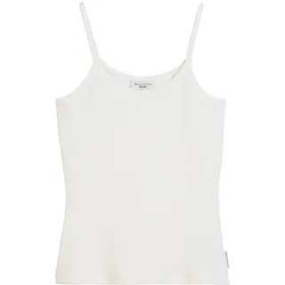 Marc O'Polo Denim Damen Trägertop mit Stretch-Anteil gerippt, Weiß (Silky White), XS