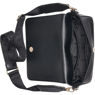 Dkny Bryant Ave Md Flap Tasche - White Brown Logo / Black - One Size