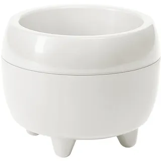 LAMELA Pflanzgefäß mit stilvollen Füßen – Cremefarbener Blumentopf mit wasserablauf – Rund Ø 30 cm, 6,5L – Pflanztopf für Innen & Außen, Cremig