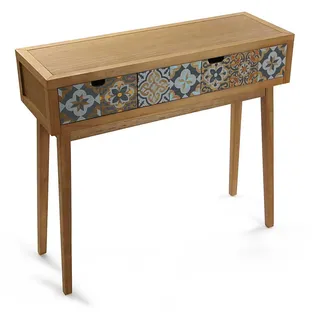 Versa Alfama Konsolentisch 90 x 30 x 81,5 cm Grau