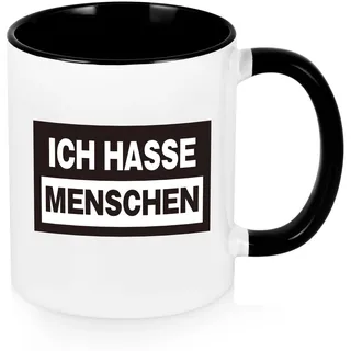 Joymaking Ich Hasse Menschen Tasse, lustige Tasse mit Druck, Kaffeetasse Geschen für Freunde, Kollegen, Morgenmuffel, Misanthropen