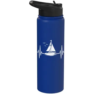 Segler Herzschlag Segelboot Segeln Stainless Steel Insulated Water Bottle