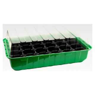 Anzuchthaus 4er Set | Mini-Gewächshaus - optimales Wachstumsklima | 32 x 12 x 22 cm