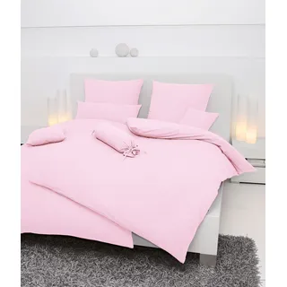 Kissenbezug JANINE "PIANO 0125 31 80x80", rosa (hellrosa), B:15cm L:40cm, Mako-Soft-Seersucker, Seersucker, Kissenbezüge, Kissenbezug, mit Reißverschluss