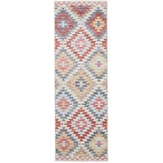 benuta Vintage-Läufer George waschbar 80x240 cm , Multicolor, Beige , Kunststoff , Vintage , Rechteckig , 80x240 cm , Oeko-Tex® Standard 100 , in verschiedenen Größen erhältlich, rutschfeste Unterfläche, waschbar , Teppiche und Böden, Teppiche, Teppichläufer, Läufer