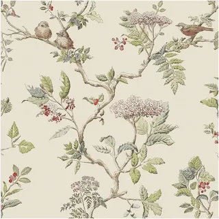 Laura Ashley Elderwood Natural Vliestapete 10,05 x 0,53 m 10 m beige/weiß