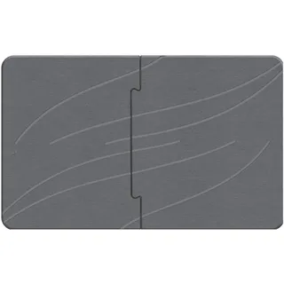 Yallmie Badematte Stein, 39 * 60cm Diatomite Stone Bath Mat Faltbar Steinmatte Badezimmer Kieselgur Duschmatte Stein, Grau Kieselgur Badematte Duschvorleger Schnelltrocknend für Bad und Küchentheke