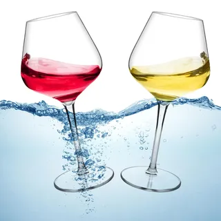 HAHASHOW Schwimmen Tritan Plastik Weingläser, 530ML Camping Weingläser, Bruchsicher für Partys Poolbereich und Hochzeiten, 2er Set