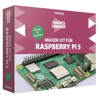 Franzis 67219 - Mach's einfach Raspberry Pi 5 für Einsteiger, inkl. Allen Bauteilen und umfangreichem Handbuch