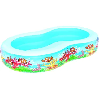 BESTWAY Family Pool Sea Ground Planschbecken 262 x 157 x 46 cm (544L)