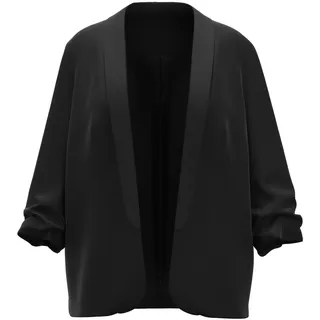 PIECES Damen Pcbosella 3/4 Noos Qx Blazer, Schwarz, 48 Große Größen EU