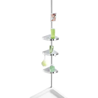 Wenko Teleskop Duschecke Premium 3 Ablagen, Silber