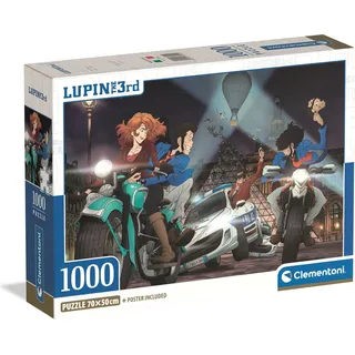 Clementoni Puzzle Lupin III - 1000 Teile - Erwachsene - Anime