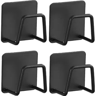 INF Selbstklebender Schwammhalter – Haken für Waschbecken Schwarz