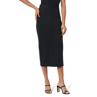 The Drop Damen Esmeralda Midirock, Schwarz, XS