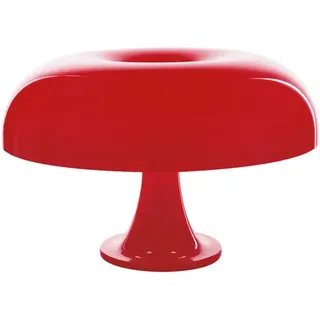 Tischleuchte Nessino Artemide rot, Designer Giancarlo Mattioli, Gruppo Architetti Urbanisti Città Nuova, 23 cm. Schirm 9 cm