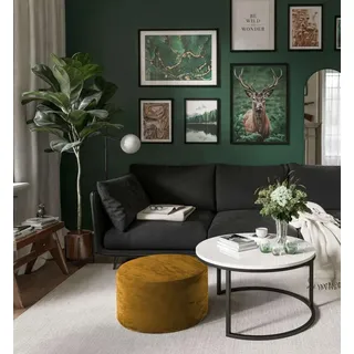 Runder Tisch CIRI mit Hocker Weiß Schwarz Hochglanz - Weiß