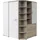 Eckkleiderschrank Joker 124 x 198 x 148 cm Weiß/Eiche