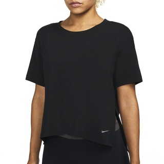 Nike Damen Ny Df S/S Top T Shirt, Black/Iron Grey, XL