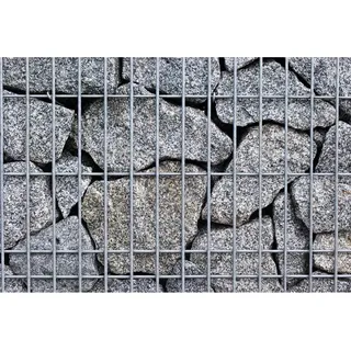 Scherf Fertig-Gabione Granitbruch Salz & Pfeffer 50 cm x 50 cm x 50 cm