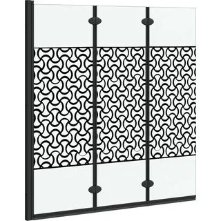 vidaXL Duschabtrennung Schwarz und Transparent 130 x 130 cm - Schwarz