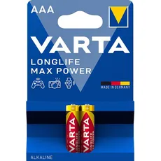 Varta Longlife Max Power Batteries , AAA/ LR03 (2 Stk., AAA), Batterien + Akkus
