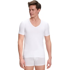 FALKE Herren Daily Comfort 2-Pack Unterwäsche Baumwolle Schwarz Weiß weitere Farben bequemes Unterhemd kurzarm atmungsaktiv mit V-Ausschnitt im Doppelpack 2 Stück