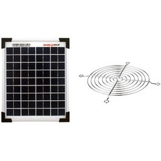 Enjoysolar Poly 5W 12V Polykristallines Solarpanel Solarmodul Photovoltaikmodul ideal für Wohnmobil, Gartenhäuse, Boot & AKYGA AK-CA-26 Lüftergitter Schutzgitter für Lüfter Grill 120mm Steel