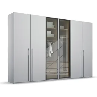 Rauch »Kleiderschrank Schrank Garderobe SKAT SHINE", mit hochwertigem,« transparentem Grauglas inkl. umfangreichem Zubehör MADE IN GERMANY,