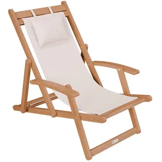 Juskys Tavira Sonnenliege 110 x 60 x 110 cm Creme